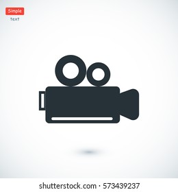 video camera icon, vector best flat icon, EPS