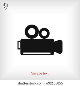 video camera icon, vector best flat icon, EPS