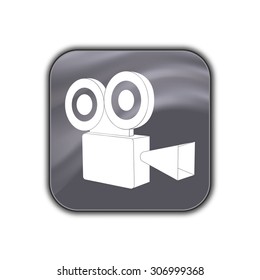 video camera icon - vector button
