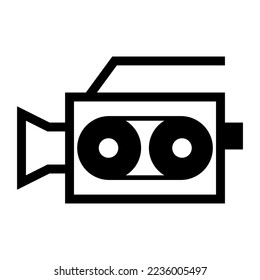 Video camera icon vector. Camcorder illustration sign. shooting symbol. producer logo.