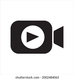 
Video camera icon vector design with editable stroke