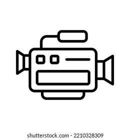 video camera icon vector design template in white background
