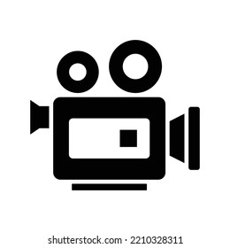video camera icon vector design template in white background