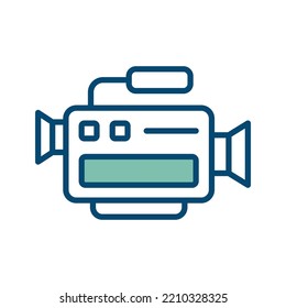 video camera icon vector design template in white background