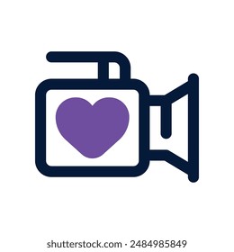 video camera icon. vector dual tone icon for your website, mobile, presentation, and logo design.