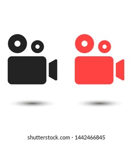 video camera icon vector eps 10 , Lorem ipsum flat design