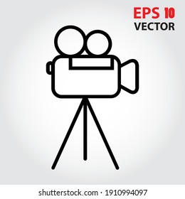 Video camera icon vector. Eps10 vector illustration.