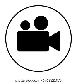 Video camera Icon vector flat design