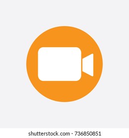 Video camera Icon vector flat design