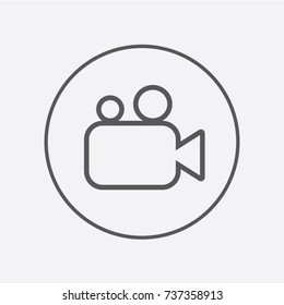 Video camera Icon vector flat design