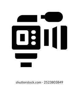 Video Icono del glifo del Vector para su Sitio web, móvil, presentación, y diseño del logotipo.