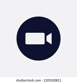 video camera icon, vector illustration. flat icon
