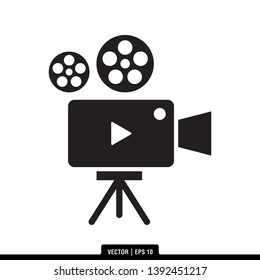 Video Camera Icon Vector Illustration Logo Stock Vector (Royalty Free ...