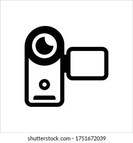 Icono de cámara de vídeo (Ilustración vectorial)