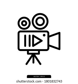 Plantilla de logotipo de Icono de cámara de vídeo
