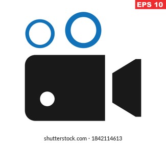 ilustración vectorial de icono de cámara de vídeo