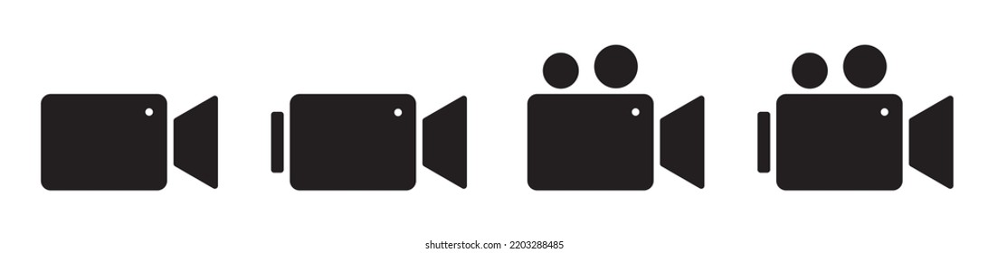 Ilustración de vectores de iconos de cámara de vídeo