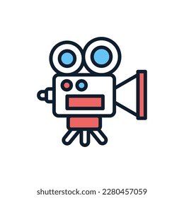 Video Camera icon in vector. Illustration