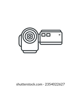 Icono de cámara de vídeo, ilustración vectorial