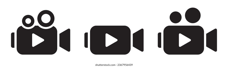 Video camera icon, vector illustration