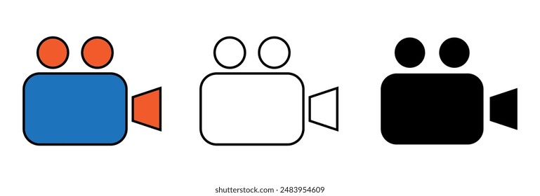 video camera icon vector. video icon vector illustration Free Vector.