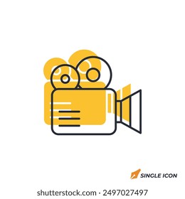 Video Camera icon vector illustration. Video Camera symbol isolated on white background