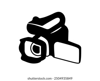 Video camera icon vector illustration isolated on a white background