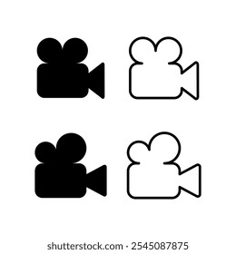 Video Icono de la cámara. Ilustración vectorial.