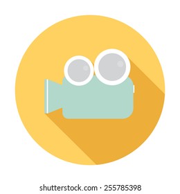 Video camera icon , vector illustration. Flat design style