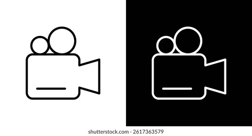 Video camera icon. vector illustration, pictogram isolated. editable