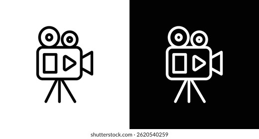 Video camera icon vector, illustration logo template in trendy style