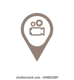 Video camera  icon, vector illustration. Flat design style