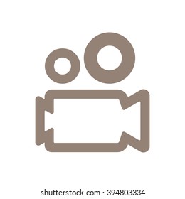 Video camera  icon, vector illustration. Flat design style