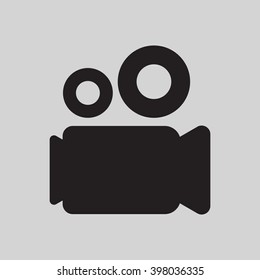 Video camera  icon, vector illustration. Flat design style