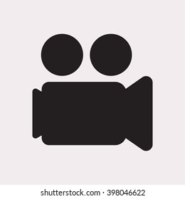 Video camera  icon, vector illustration. Flat design style