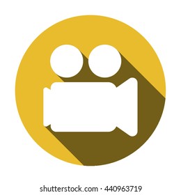 Video camera  icon, vector illustration. Flat design style