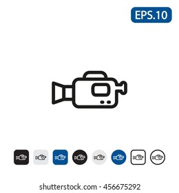 Video camera icon. Vector illustration.