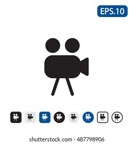 Video camera icon. Vector illustration.