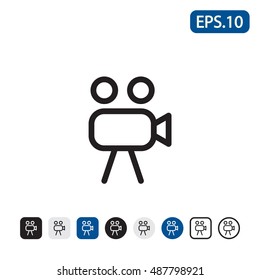 Video camera icon. Vector illustration.
