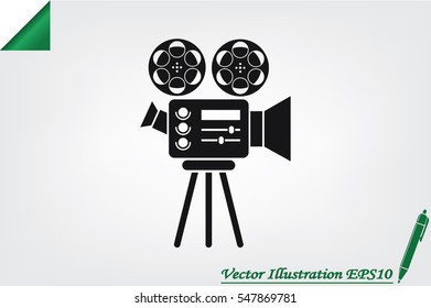 Video camera icon vector illustration.