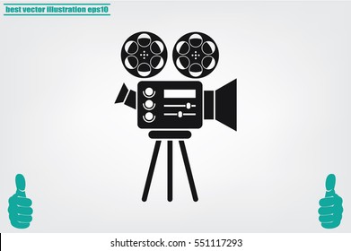 Video camera icon vector illustration.