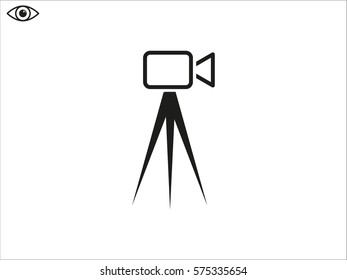 video camera icon, vector illustration eps10