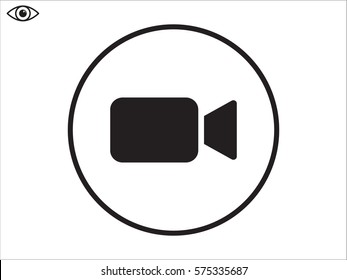 video camera icon, vector illustration eps10