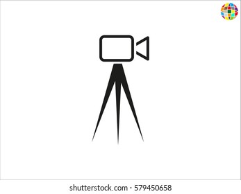 video camera icon, vector illustration eps10