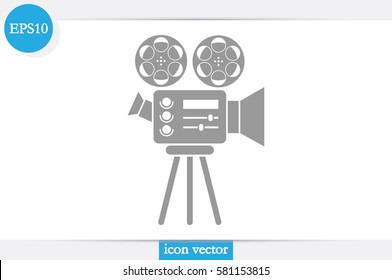 Video camera icon vector illustration.
