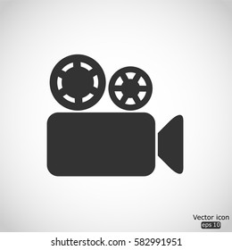 Video camera icon - vector  illustration