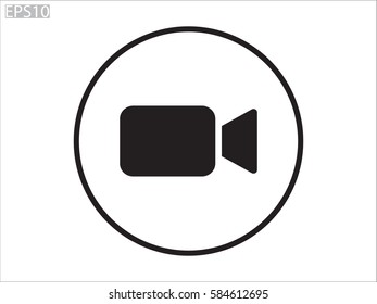 video camera icon, vector illustration eps10