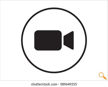video camera icon, vector illustration eps10