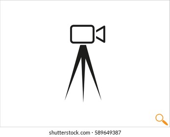 video camera icon, vector illustration eps10