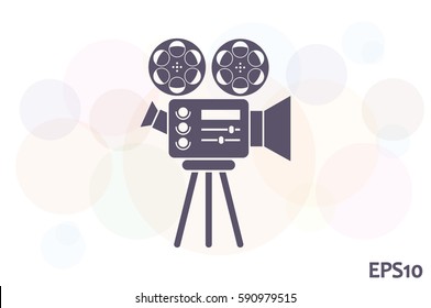 Video camera icon vector illustration.